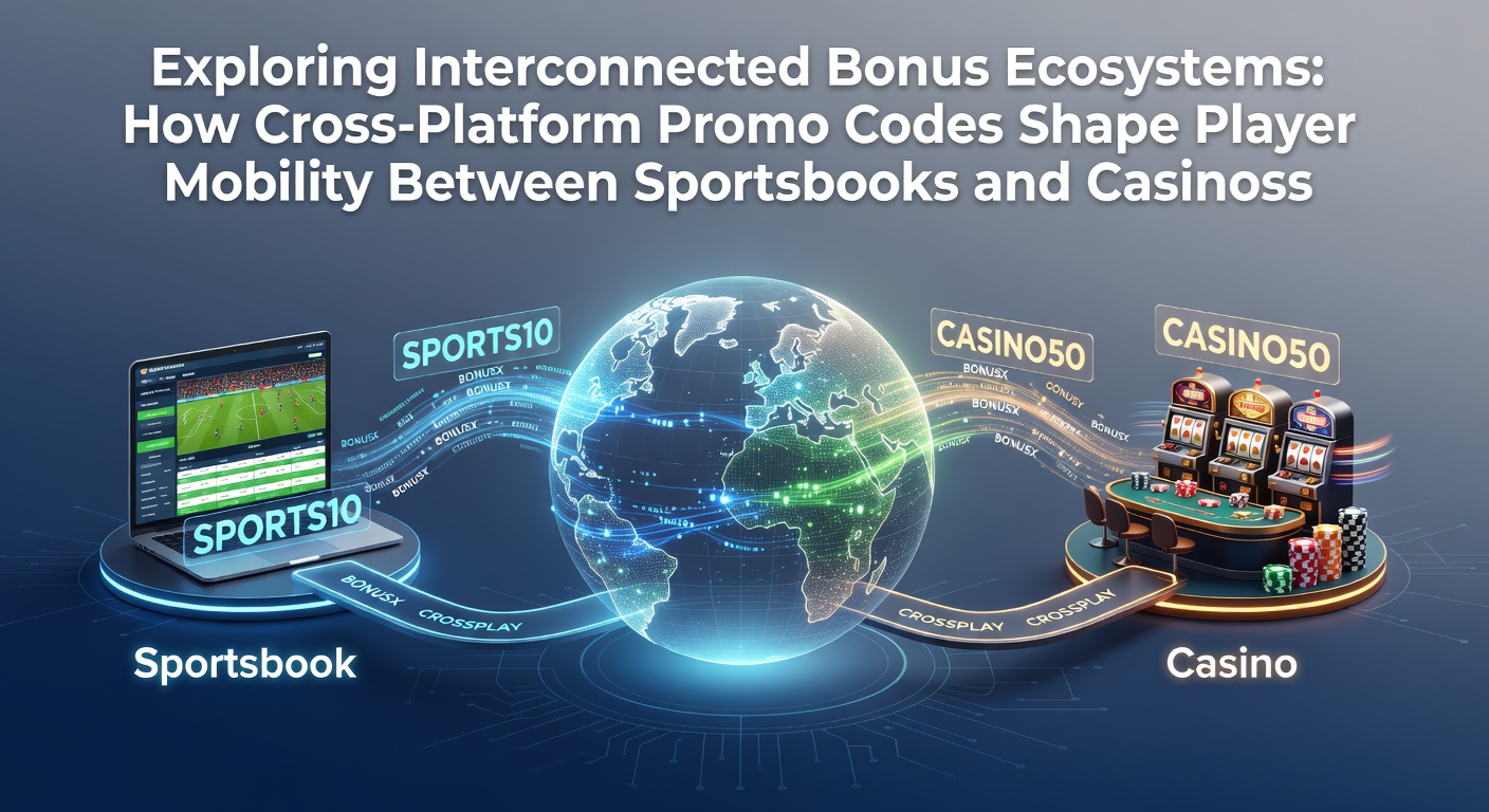 Diagram showing interconnected bonus ecosystems linking sportsbooks and online casinos through shared promo codes and player accounts