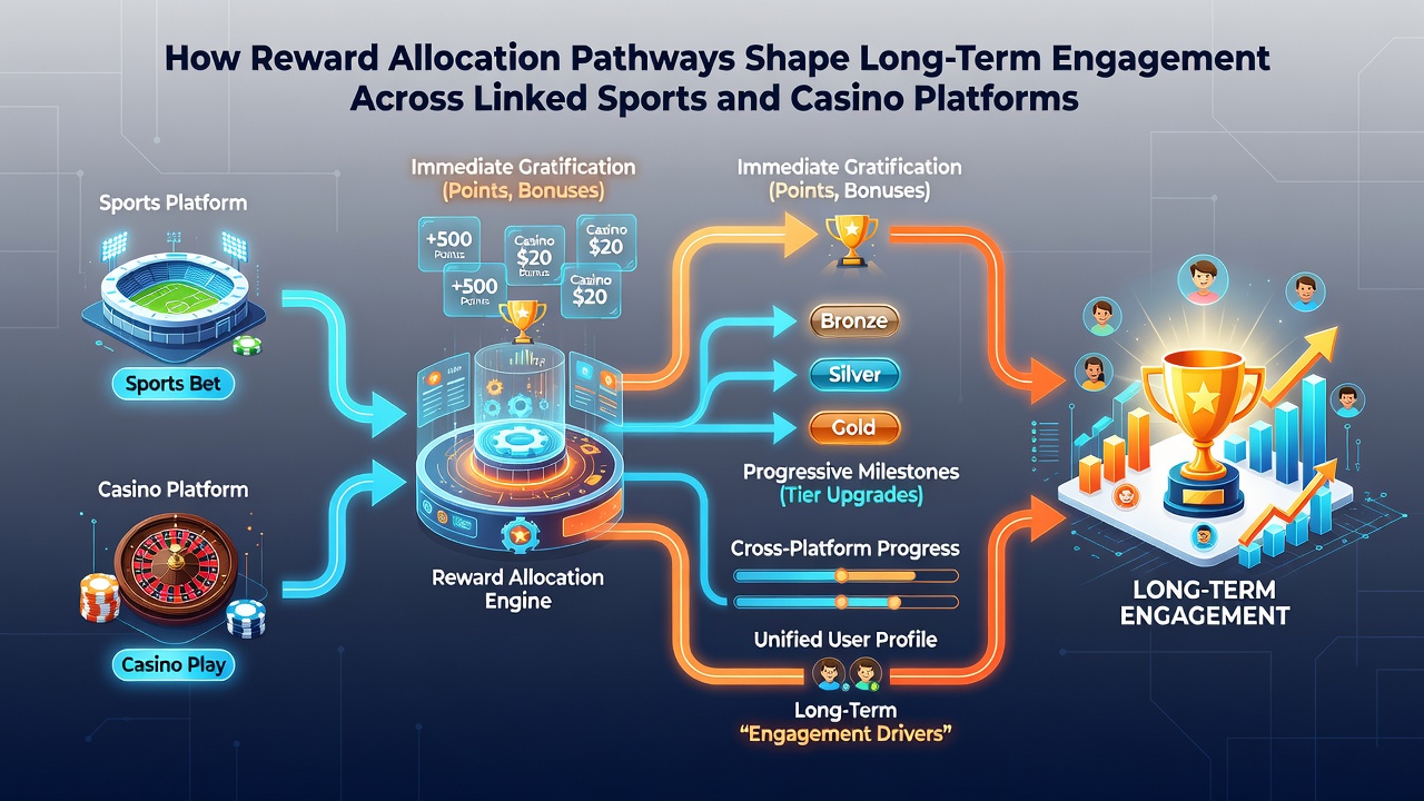 Graph illustrating long-term engagement trends across sports and casino platforms from 2024 to 2026