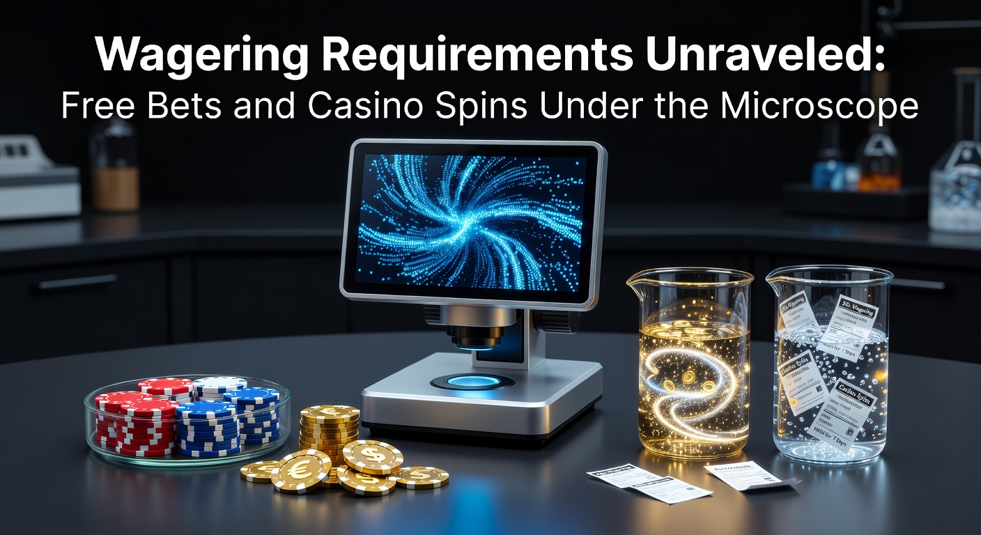 Visual breakdown of wagering requirements with icons representing free bets, casino spins, and multiplier calculations